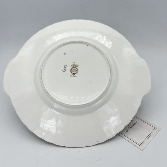 Piatto antico vassoio in porcellana per dolci decorato Verde Salvia da portata Categoria Piatti Vassoio