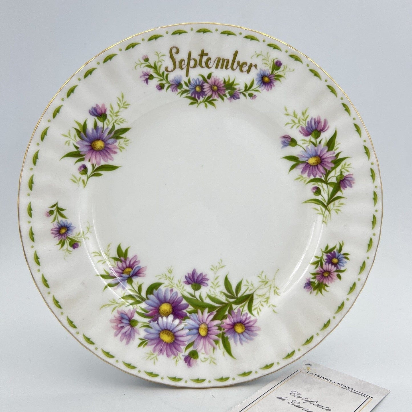 Piatto da dolce per frutta Royal Albert con mese Flower Of The Month SETTEMBRE Categoria Servizio tazze - Tazze