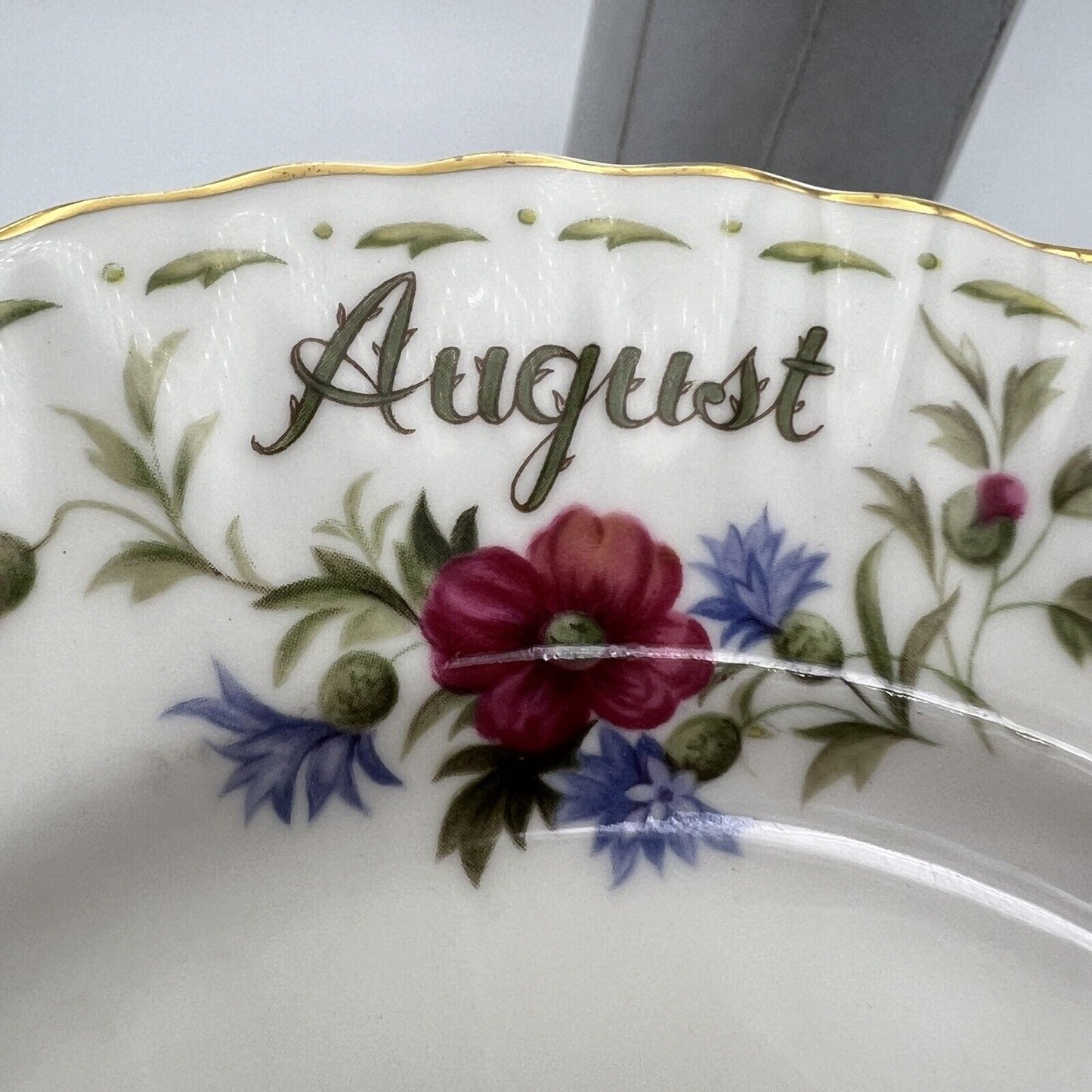 Piatto da dolce per frutta Royal Albert con mese inglese piattino Agosto 21 cm Categoria Servizio tazze - Tazze