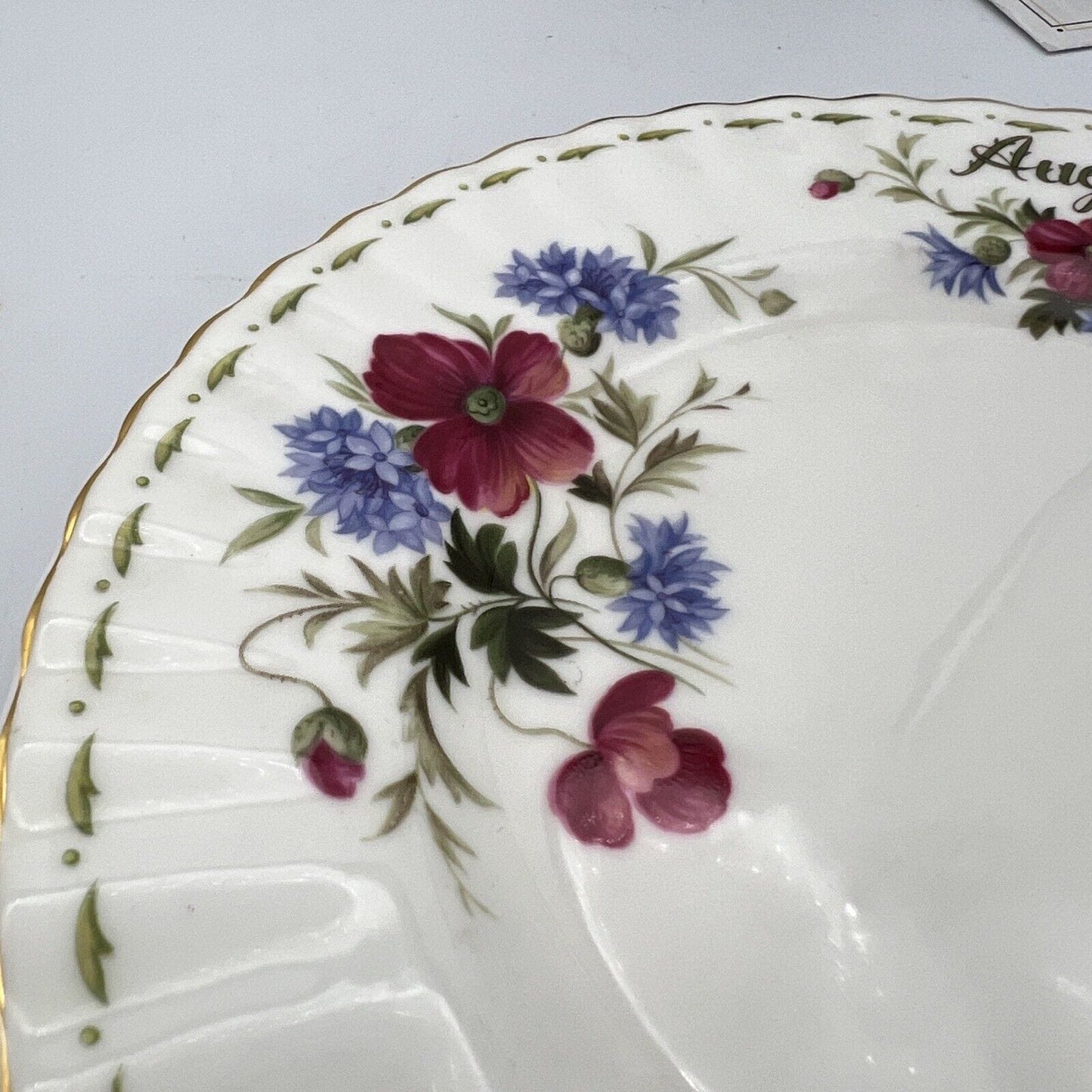 Piatto da dolce per frutta Royal Albert con mese inglese piattino Agosto 21 cm Categoria Servizio tazze - Tazze