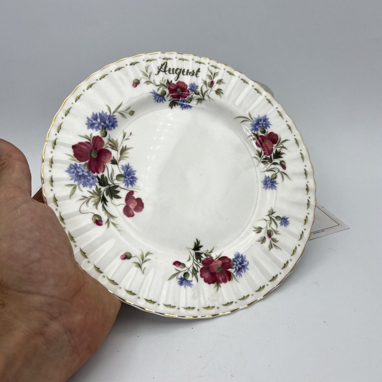 Piatto da dolce per frutta Royal Albert con mese inglese piattino Agosto 21 cm Categoria Servizio tazze - Tazze