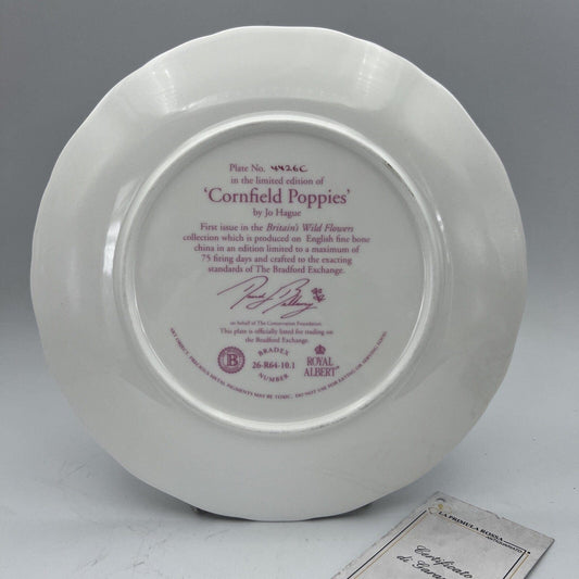 Piatto decorativo Porcellana Royal Albert British Wild Flowers Fiori Papaveri Categoria Piatti e Piattini