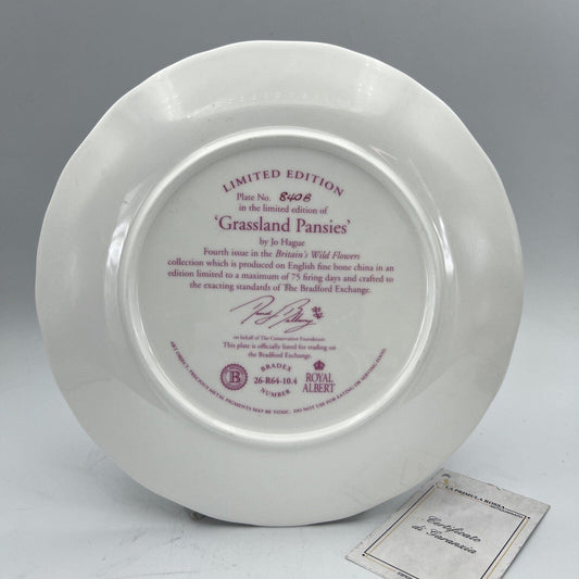 Piatto decorativo vintage Porcellana Royal Albert British Wild Flowers Viole Categoria Piatti e Piattini