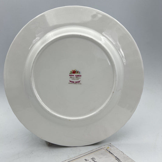 Piatto inglese in porcellana Vintage Royal Albert piattino 21 cm Moss Rose 1956 Categoria  Servizio tazze - Tazze