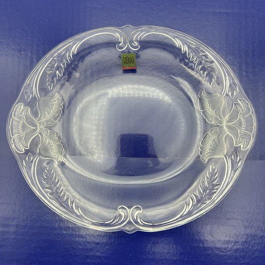 Piatto Piattino vassoio svuotatasche in Cristallo Vetro lavorato HOYA Giappone Categoria Vetri e Cristalli