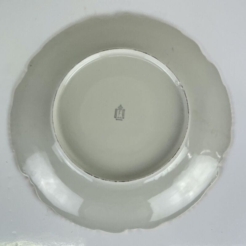 Piatto vassoio antico in ceramica crema Bavaria Stazione Ferroviaria anni 50 Categoria Piatti Vassoio