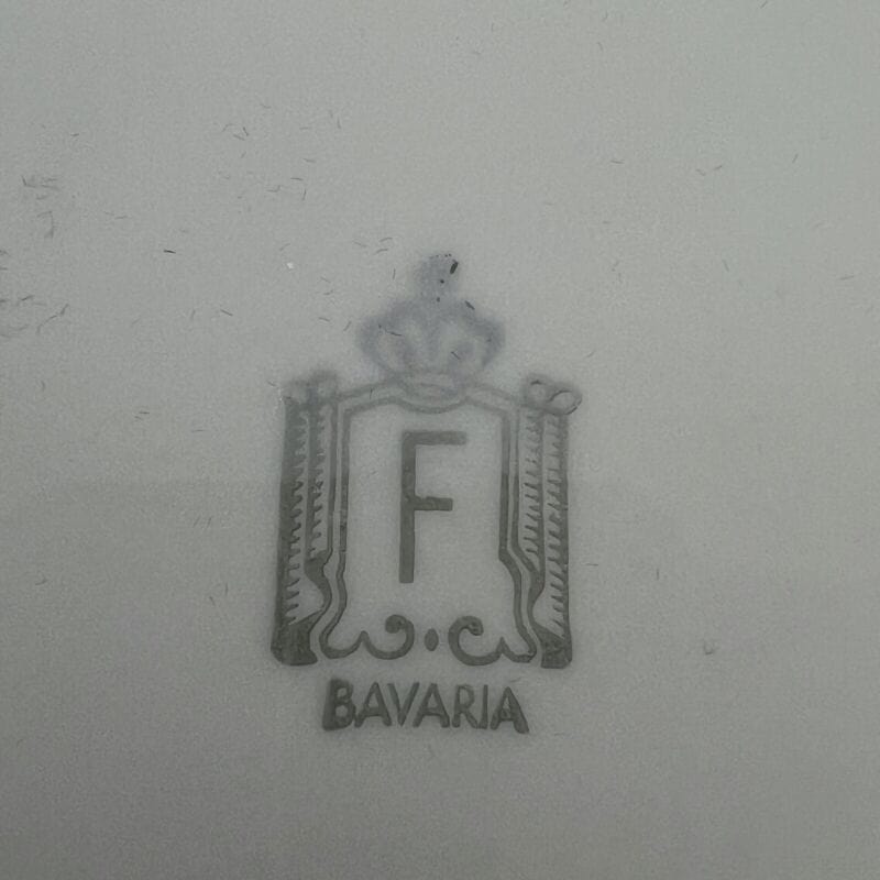 Piatto vassoio antico in ceramica crema Bavaria Stazione Ferroviaria anni 50 Categoria Piatti Vassoio