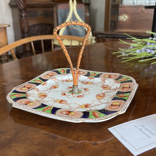 Piatto Vassoio antico Inglese in caeramica bianca classico motivo Imari 900 Categoria Piatti Vassoio