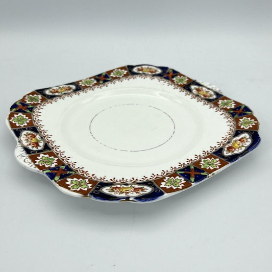 Piatto Vassoio antico Inglese in porcellana bianca classico motivo Imari 900 Categoria Piatti Vassoio
