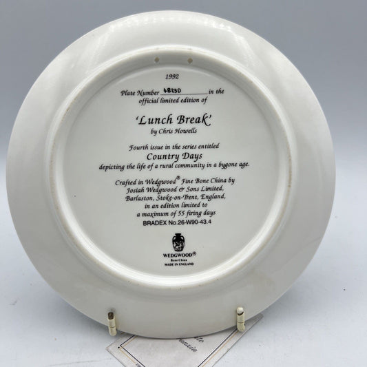 Piatto Vintage decorativo da muro in Porcellana Inglese Wedgwood Pausa Pranzo Categoria Piatti e Piattini