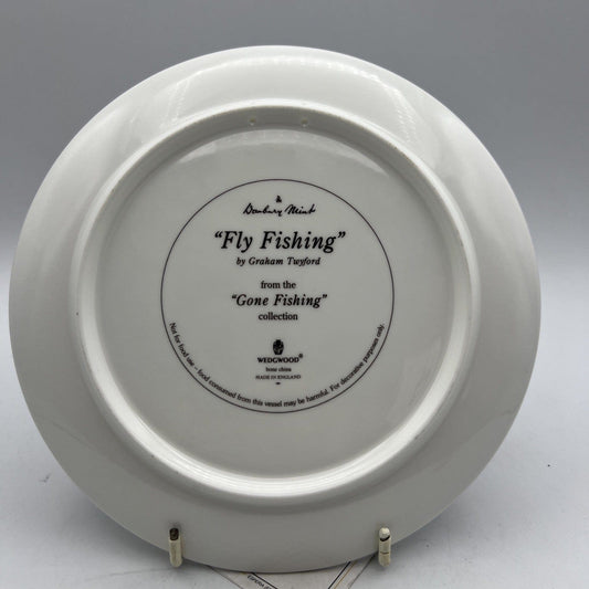 Piatto Vintage decorativo da muro in Porcellana Inglese Wedgwood Pesca a Mosca Categoria Piatti e Piattini
