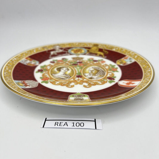 Piatto vintage in Porcellana Coalport della Regina Vittoria Casa Reale 150 anni Categoria Arte e antiquariato:Porcellana e ceramica:Piatti commemorativi
