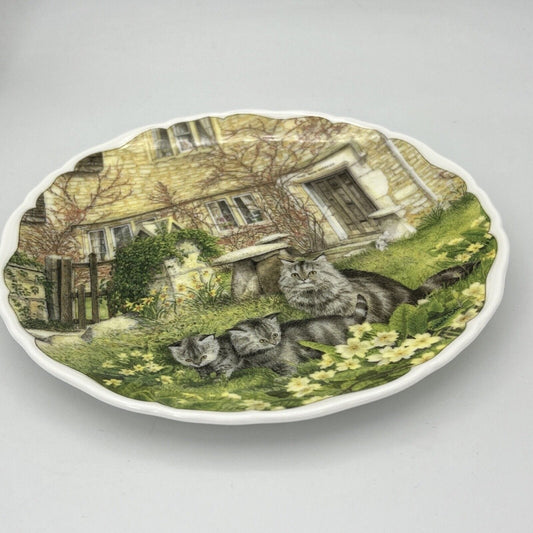 Piatto vintage in porcellana da collezione Royal Albert Gatti Gatto Gattini '90 Categoria Piatti e Piattini