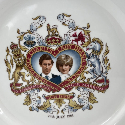 Piatto Vintage Inglese Matrimonio Principe Carlo e Lady Diana Casa Reale 1981 Categoria Piatti e Piattini