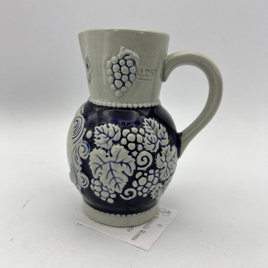 Piccola Brocca da per Vino in ceramica Tedesca Caraffa 0,25 14 litro Vintage Categoria Boccali