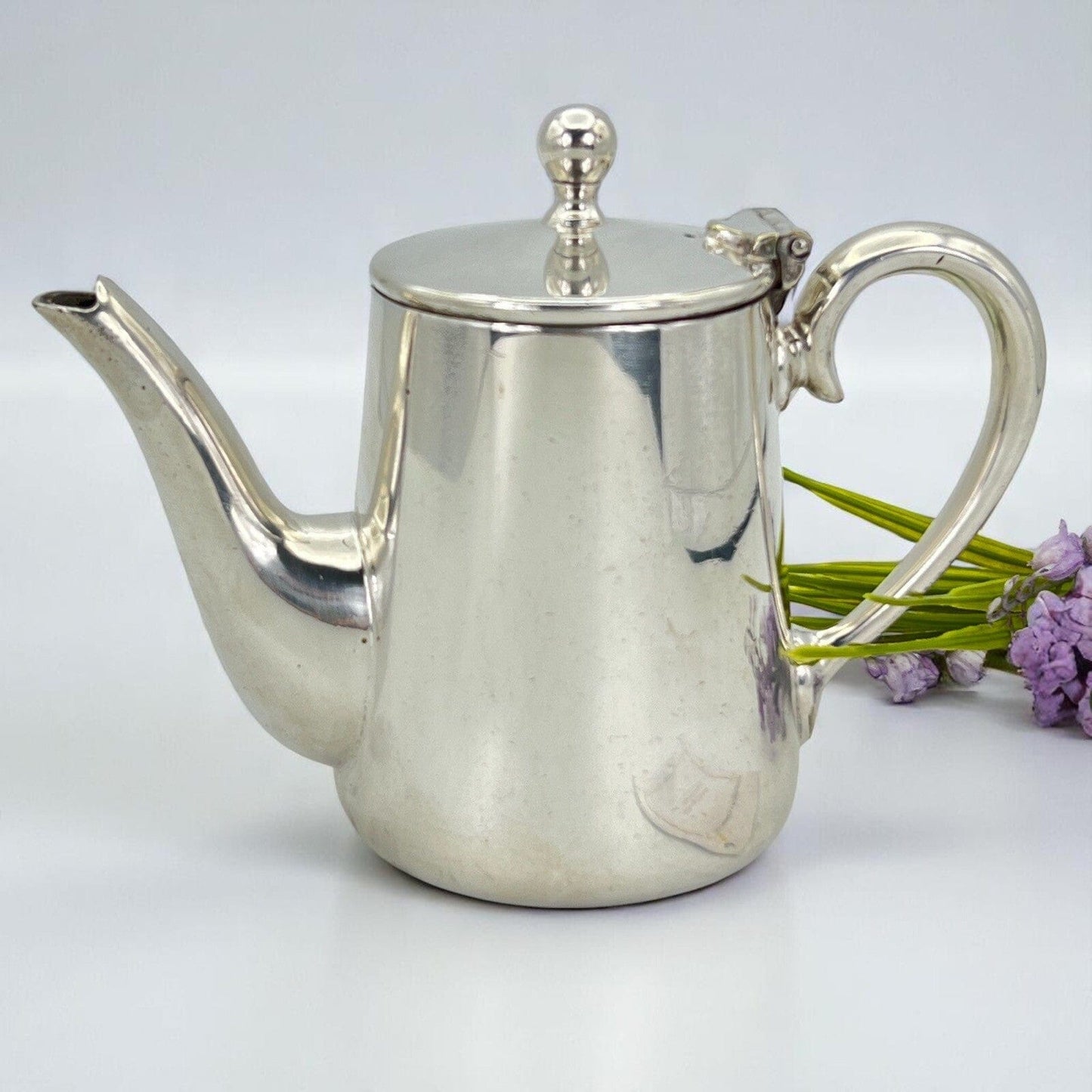Piccola Caffettiera Antica inglese in argento Silver plated Teiera sheffield Categoria Sheffield & Argento
