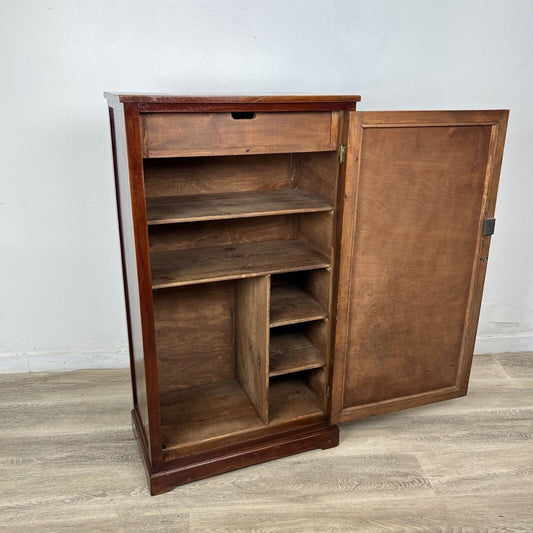 Piccolo Armadio antico 1 anta armadietto in legno mobile da ufficio schedario Categoria Servante - Servantini