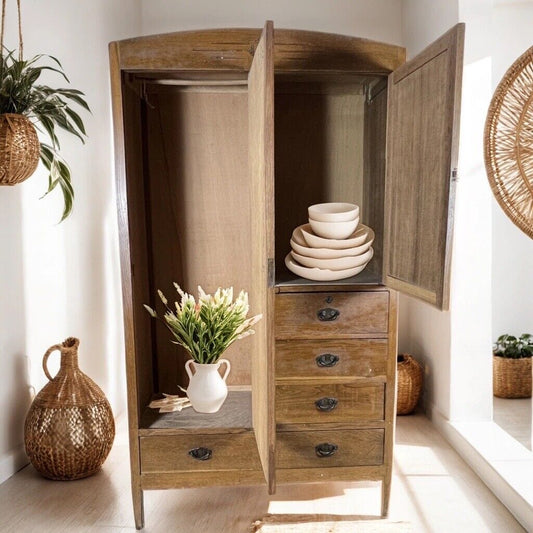 Piccolo Armadio guardaroba antico 1 anta armadietto dispensa stile arte povera Categoria Servante - Servantini