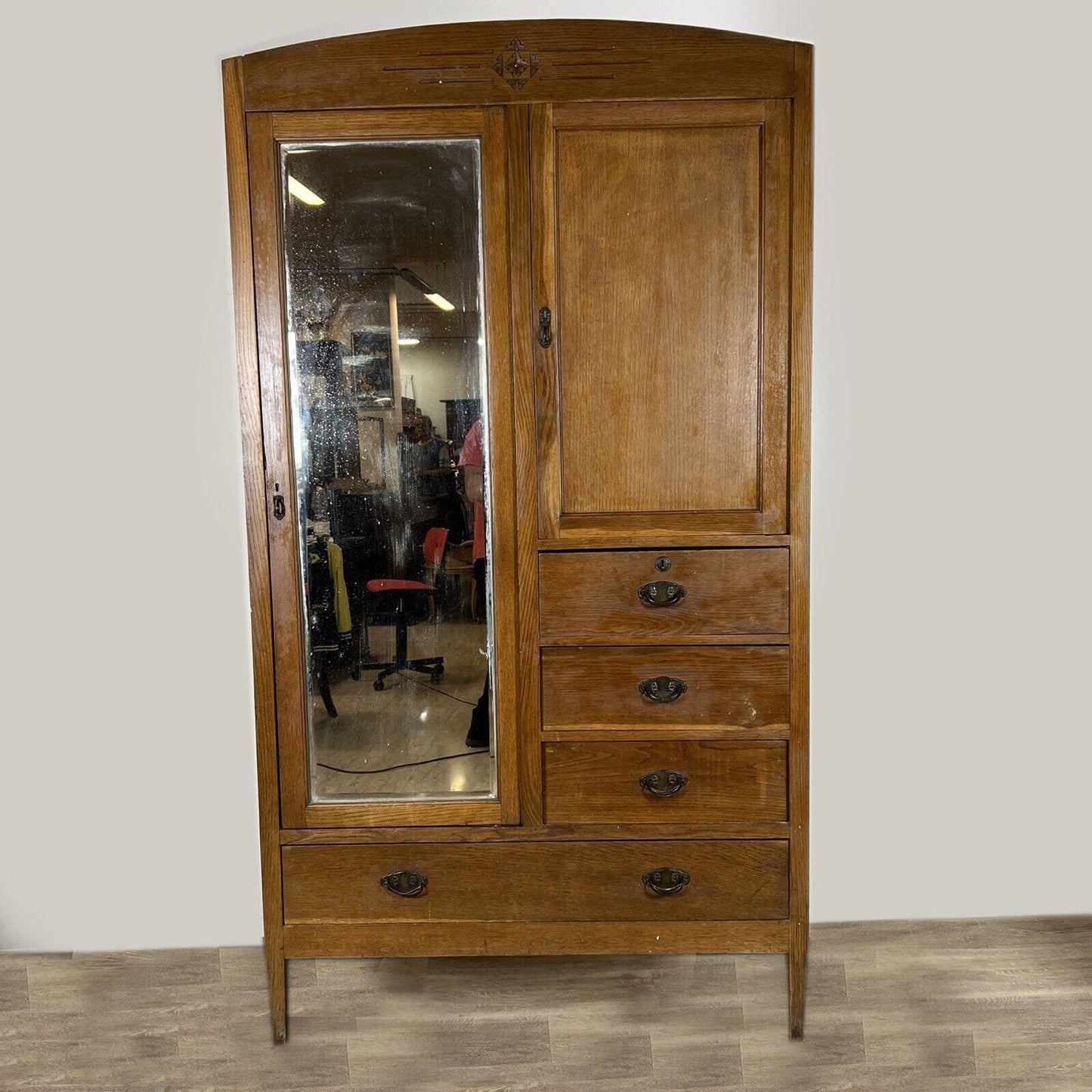 Piccolo Armadio guardaroba antico 1 anta armadietto dispensa stile arte povera Categoria  Servante - Servantini