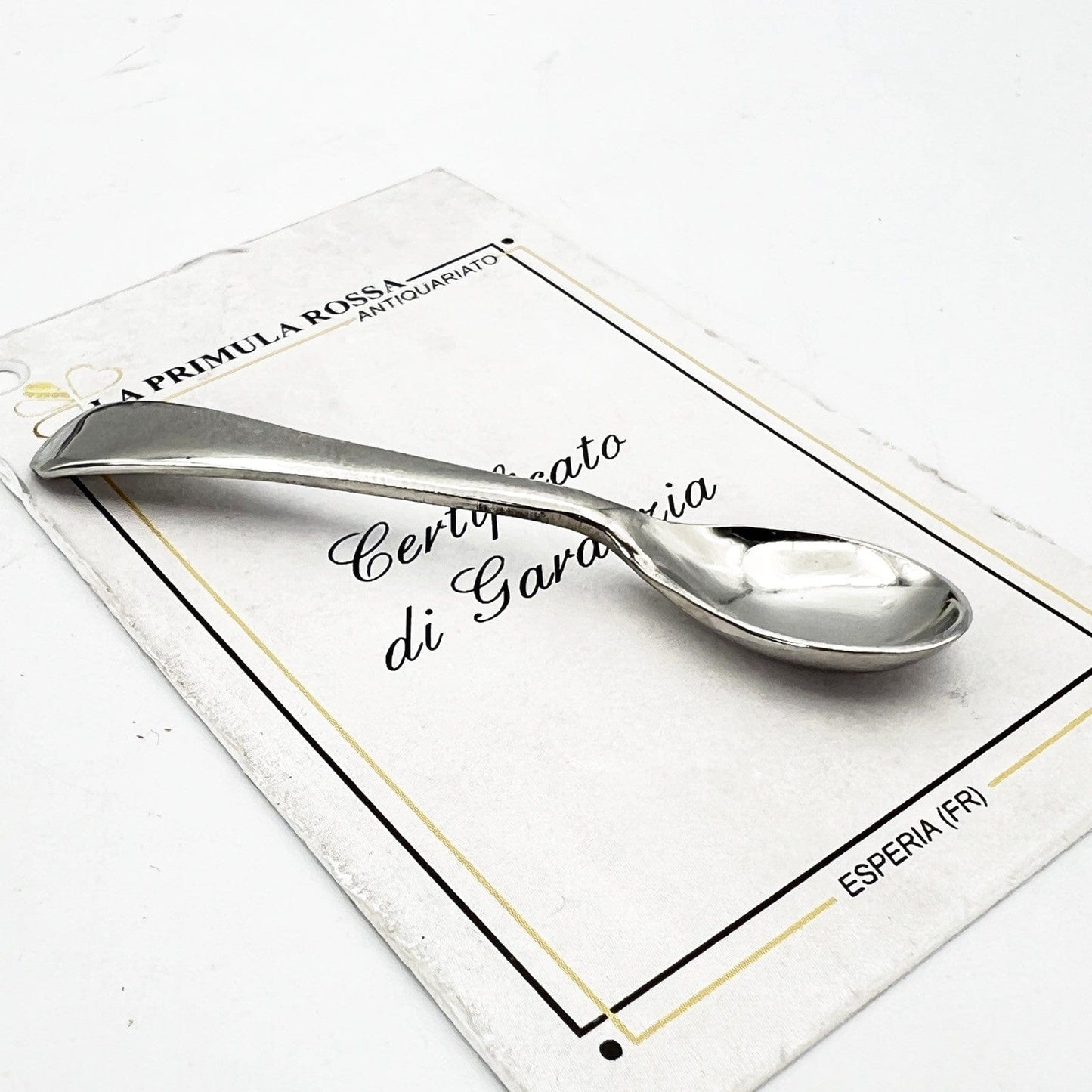 Piccolo Cucchiaino antico per sale spezie senape in Acciaio staybrite Vintage Categoria Sheffield & Argento