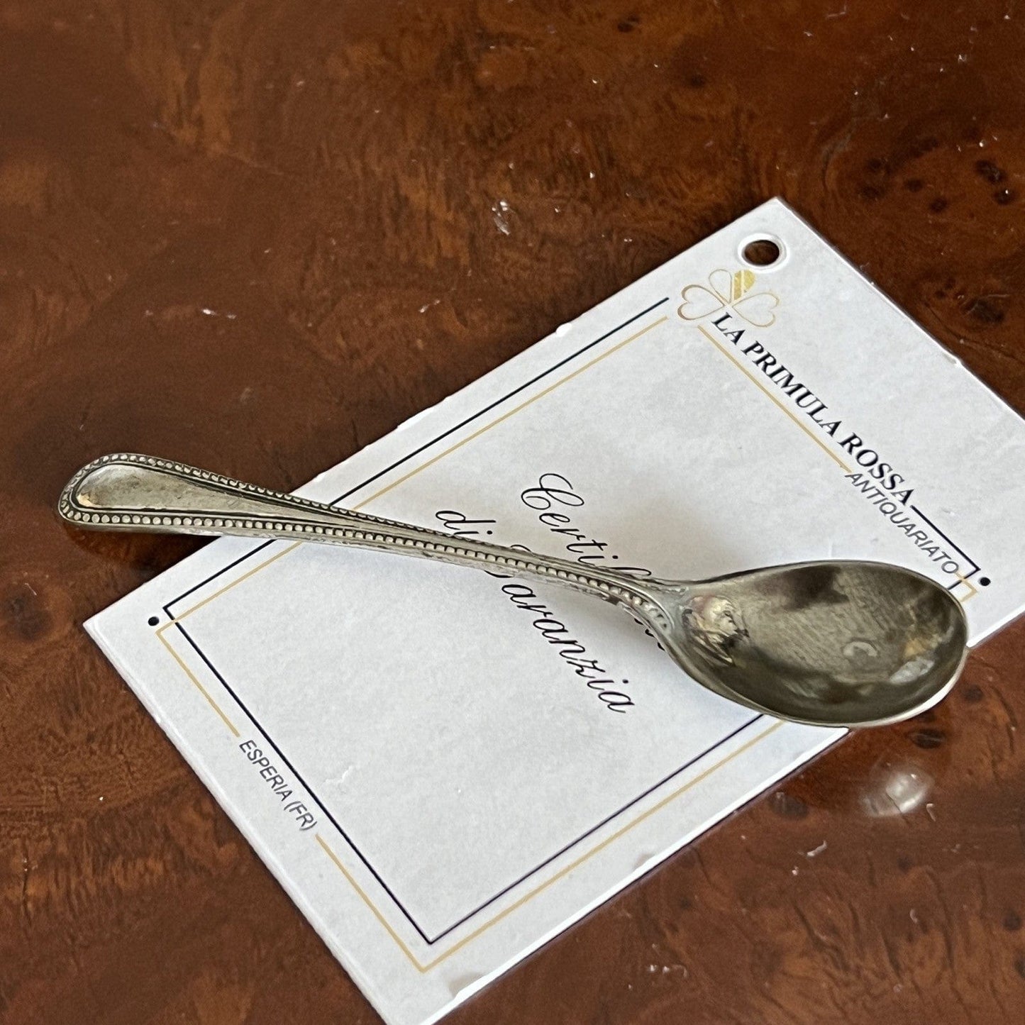 Piccolo Cucchiaino in argento sheffield antico silver plate epns per sale 1930 Categoria Sheffield & Argento