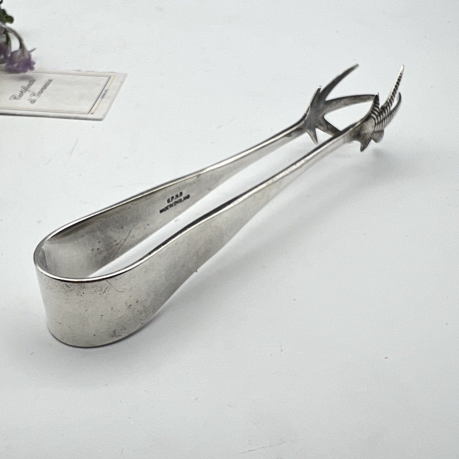 Pinza antica in argento sheffield per zollette zucchero o ghiaccio Pinze inglesi Categoria  Sheffield & Argento