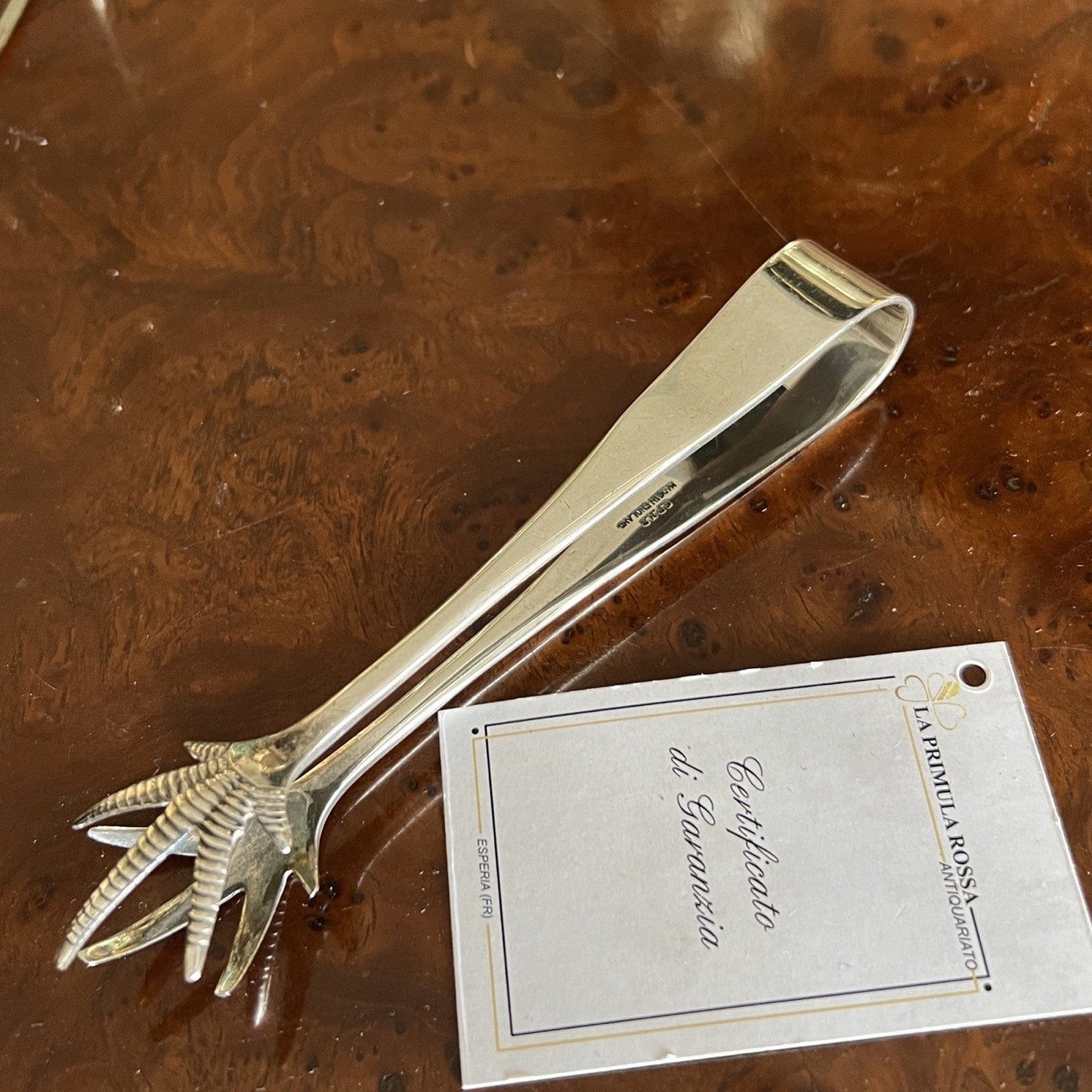 Pinza antica in argento sheffield per zollette zucchero o ghiaccio Pinze inglesi Categoria Sheffield & Argento