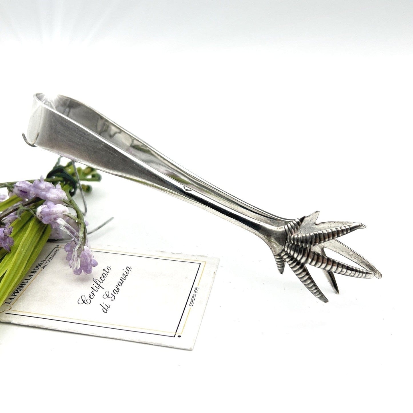 Pinza antica in argento sheffield per zollette zucchero o ghiaccio Pinze inglesi Categoria Sheffield & Argento