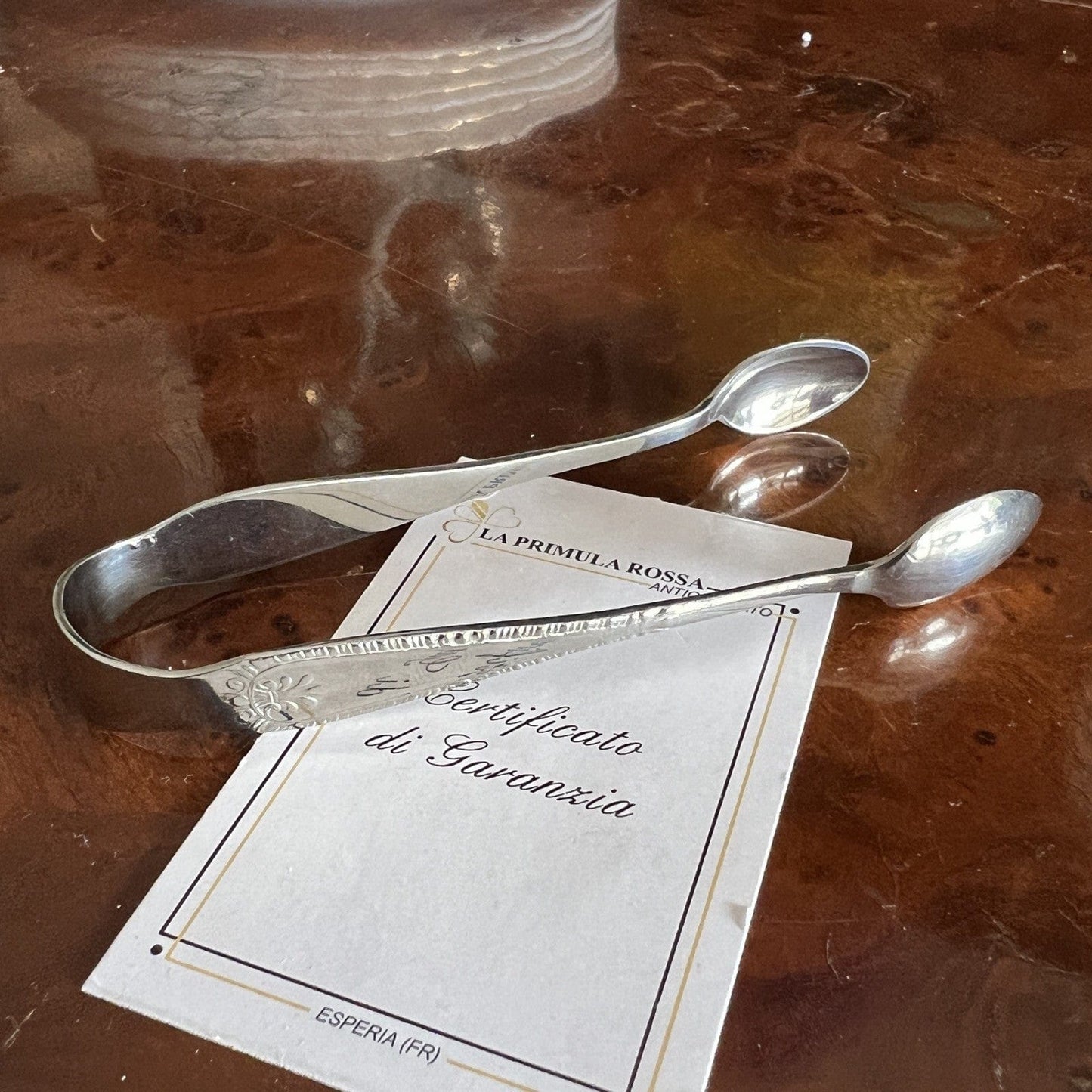 Pinza antica in argento sheffield per zollette zucchero Pinze inglesi d'epoca GG Categoria Sheffield & Argento