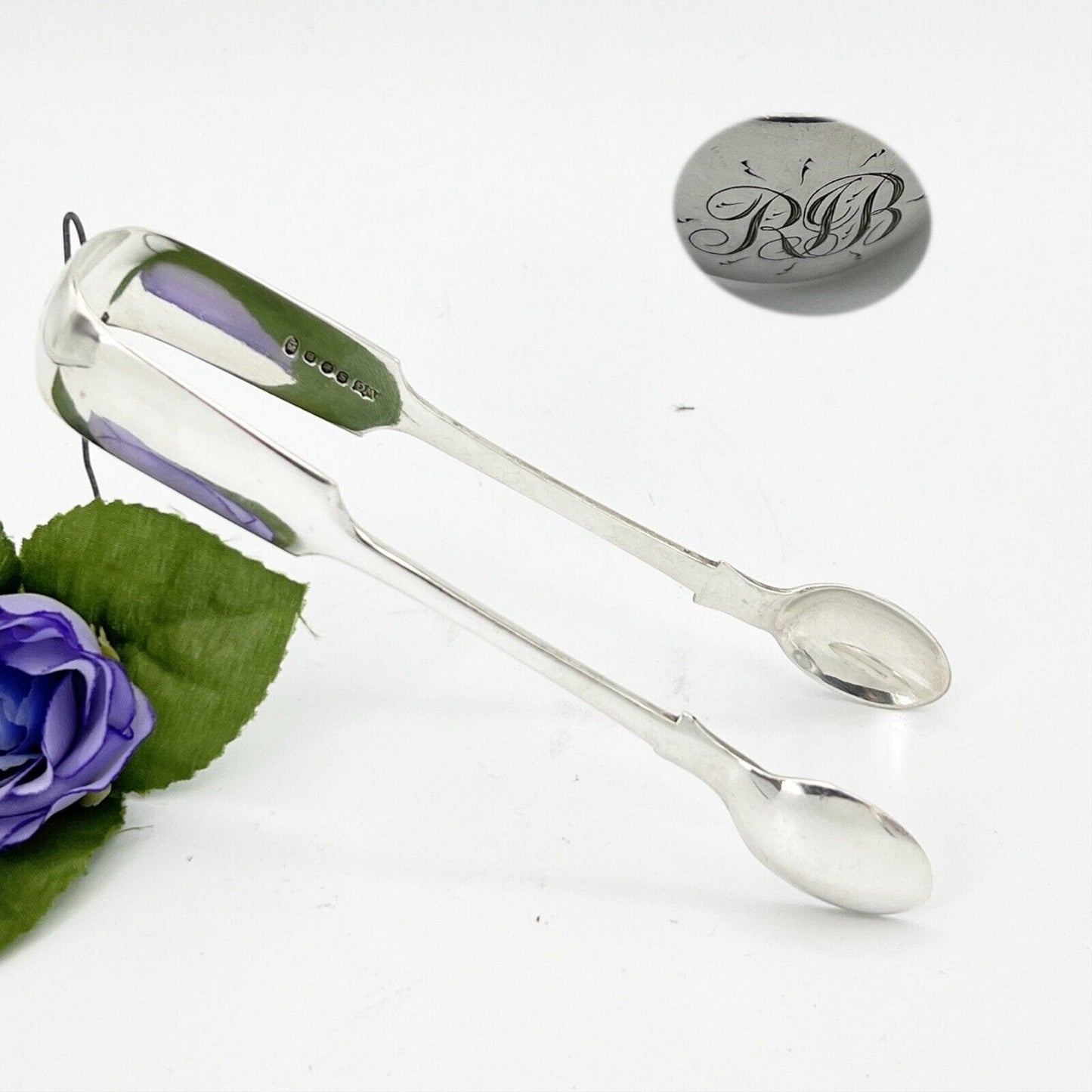 Pinza antica in argento sheffield per zollette zucchero Pinze inglesi d'epoca RB Categoria Sheffield & Argento