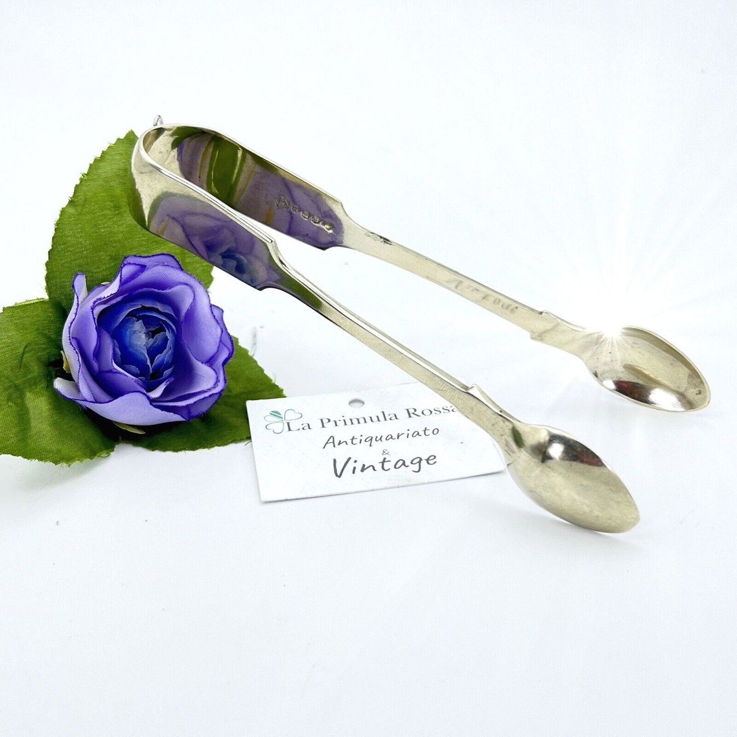 Pinza antica in argento sheffield per zollette zucchero Pinze inglesi d'epoca WP Categoria Sheffield & Argento
