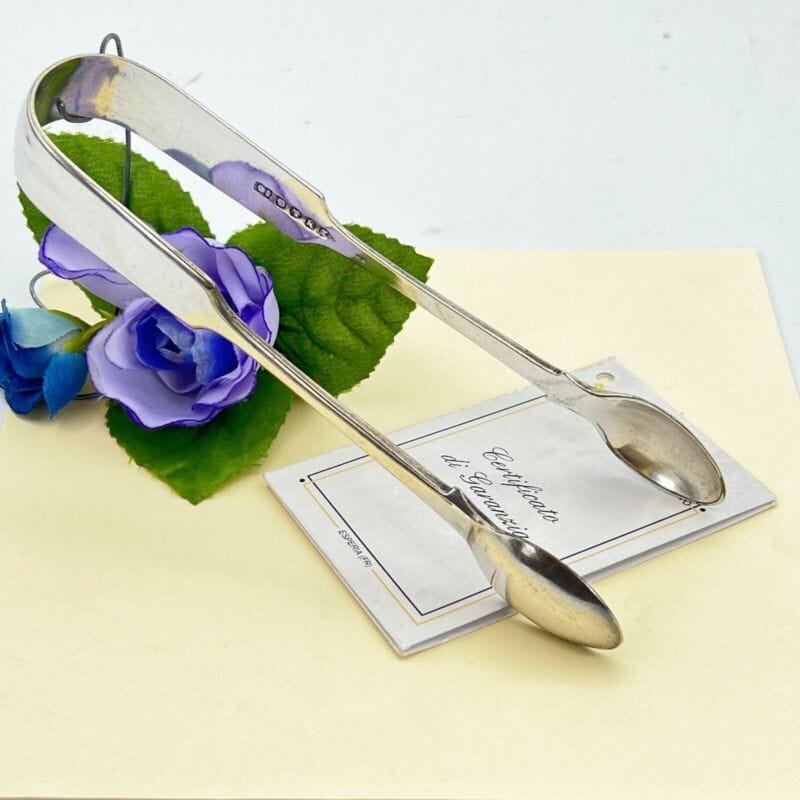 Pinza antica in argento sheffield per zollette zucchero Pinze inglesi epoca 800 Categoria Sheffield & Argento