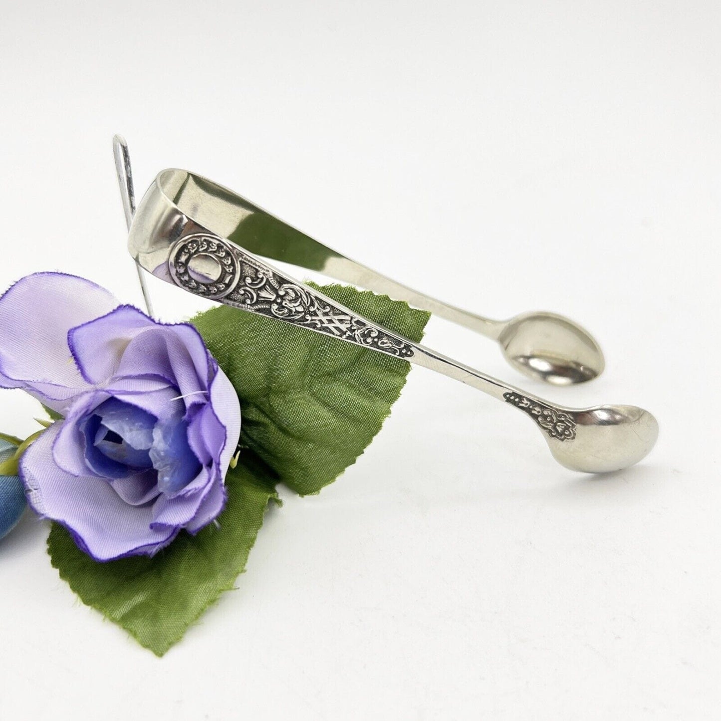 Pinza antica in Argento sheffield per zollette zucchero posata inglese d'epoca K Categoria Sheffield & Argento