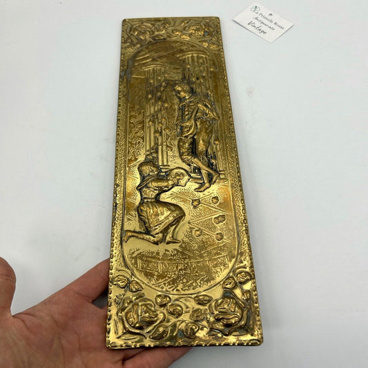 Placca da muro in ottone decorativa vintage parete Musicisti 900 stile antico Categoria altro