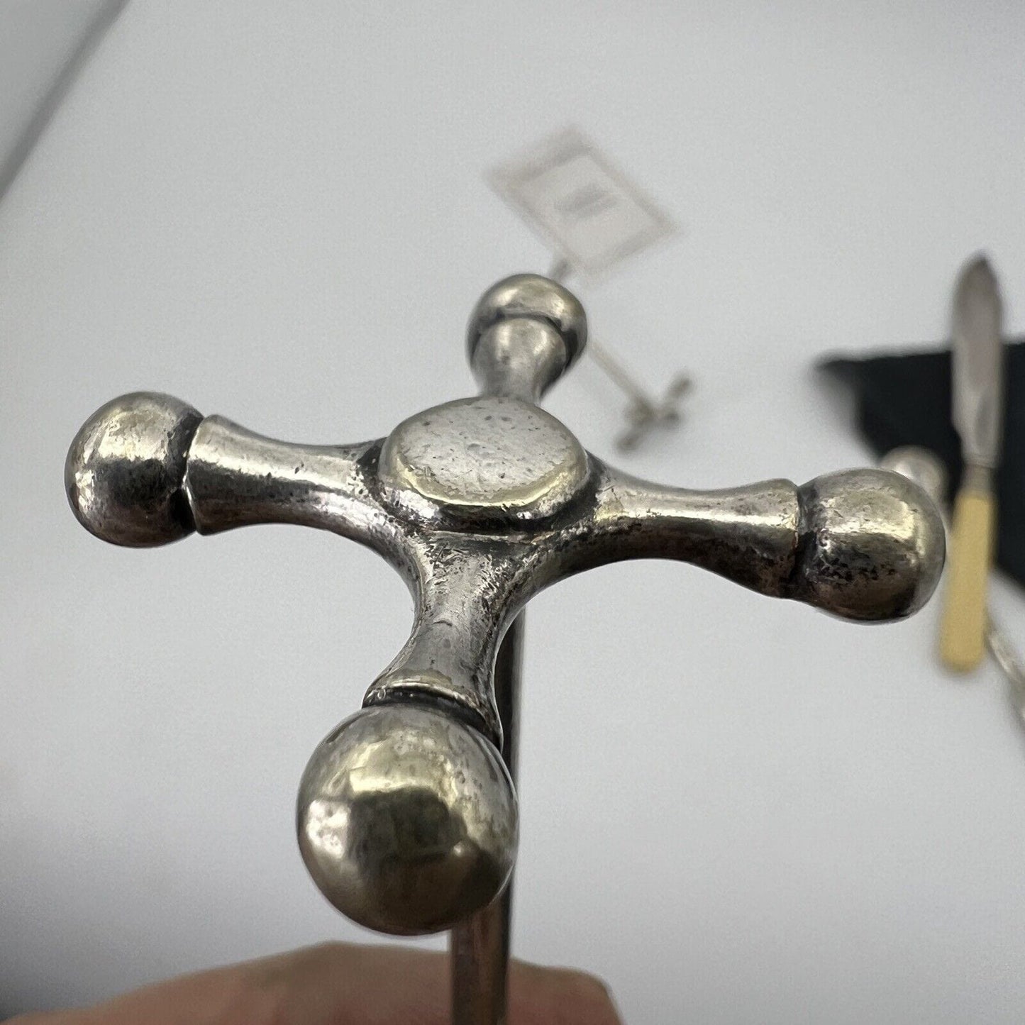 Poggia Posate o Coltelli antichi in argento sheffield silver plated supporto Categoria Sheffield & Argento