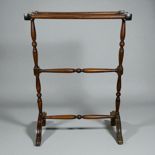 Porta Asciugamani Da Terra Bagno Antico In Legno Vecchio Porta Salviette Inglese Categoria Portasciugamani