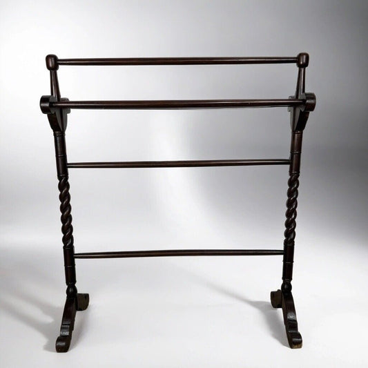 PORTA ASCIUGAMANI DA TERRA BAGNO ANTICO IN LEGNO VECCHIO PORTA SALVIETTE INGLESE Categoria Portasciugamani