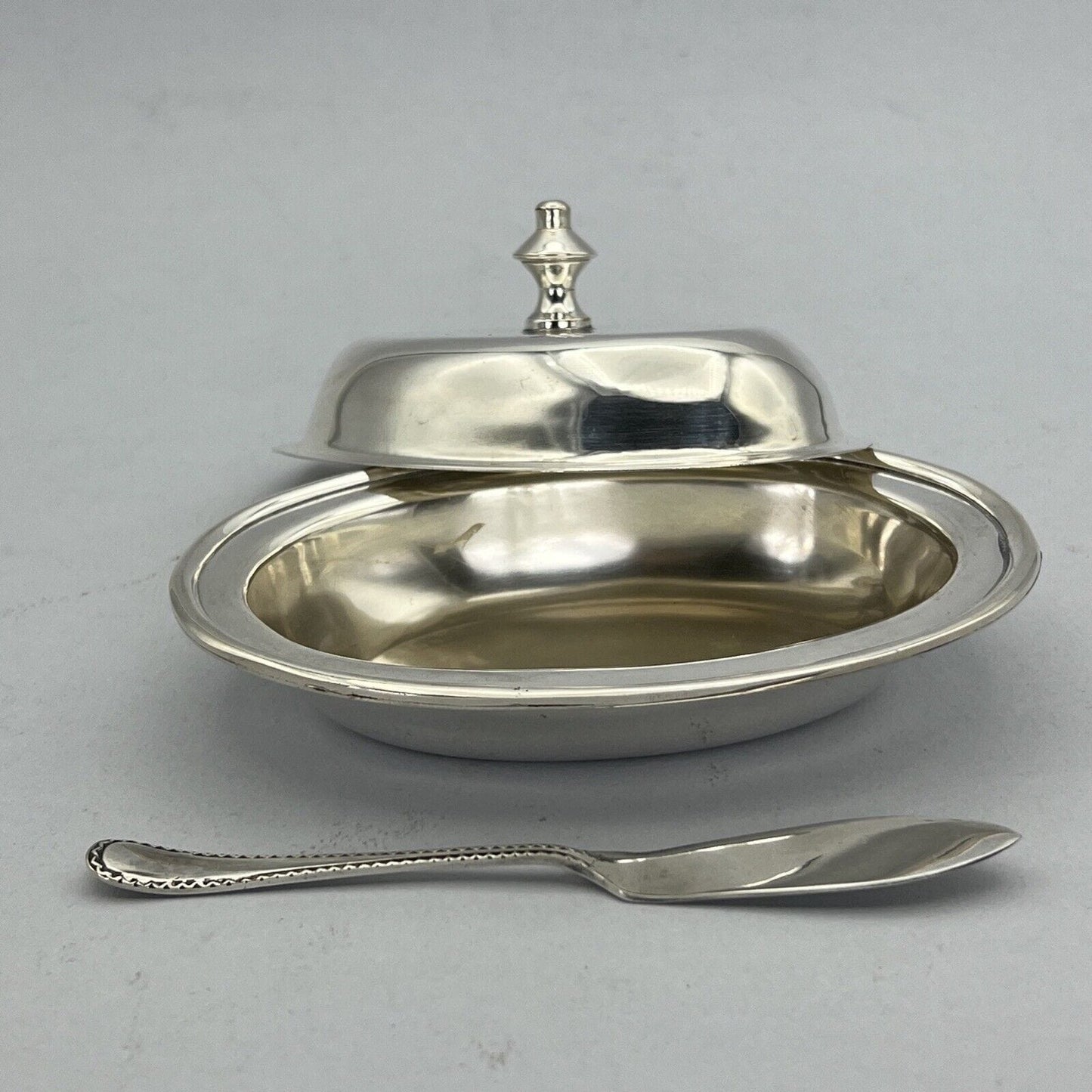 Porta burro formaggio antico in argento placcato silver plated da per tavola Categoria Sheffield & Argento