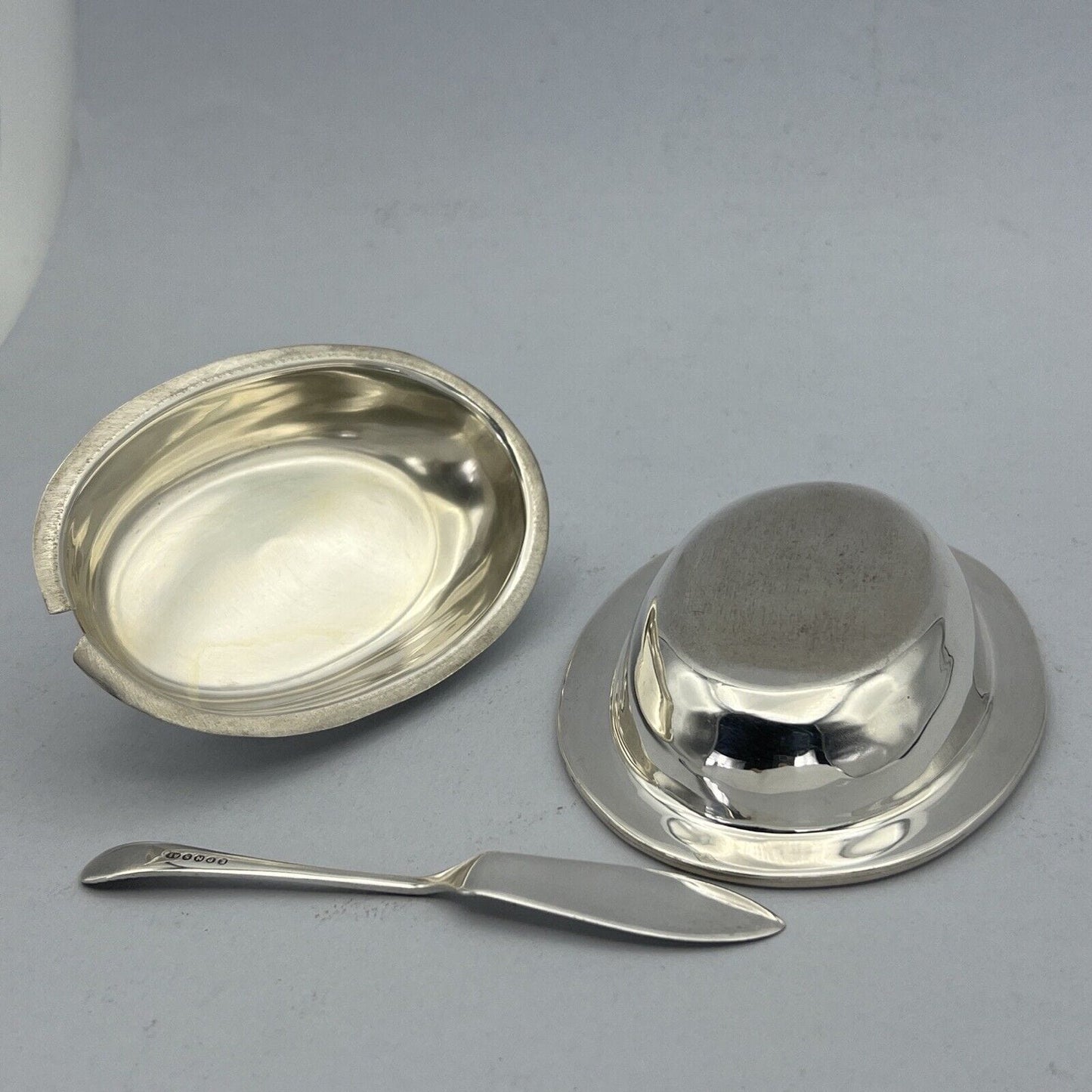 Porta burro formaggio antico in argento placcato silver plated da per tavola Categoria Sheffield & Argento