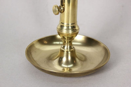 Porta candela Candeliere antico in ottone lucido regolabile candelabro bugia Categoria altro