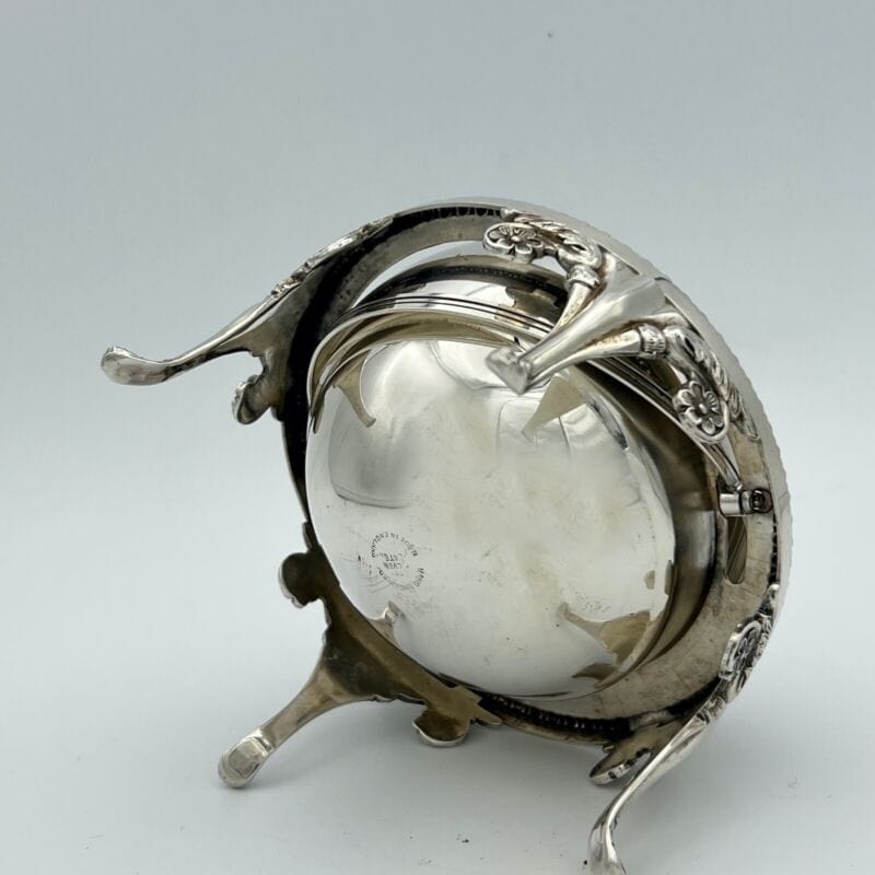 Porta caviale in argento Sheffield Silver plated e vetro Stile Antico 800 Burro Categoria Sheffield & Argento