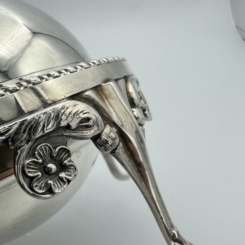 Porta caviale in argento Sheffield Silver plated e vetro Stile Antico 800 Burro Categoria Sheffield & Argento