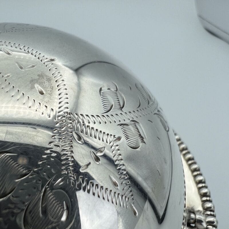 Porta caviale in argento Sheffield Silver plated e vetro Stile Antico 800 Burro Categoria Sheffield & Argento