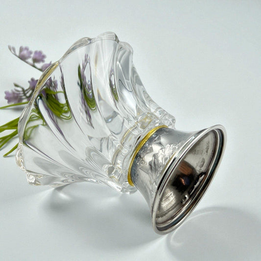 Porta confetti bon bon gioielli in Argento 800 Cristallo vetro Alzatina anni 70 Categoria Sheffield & Argento