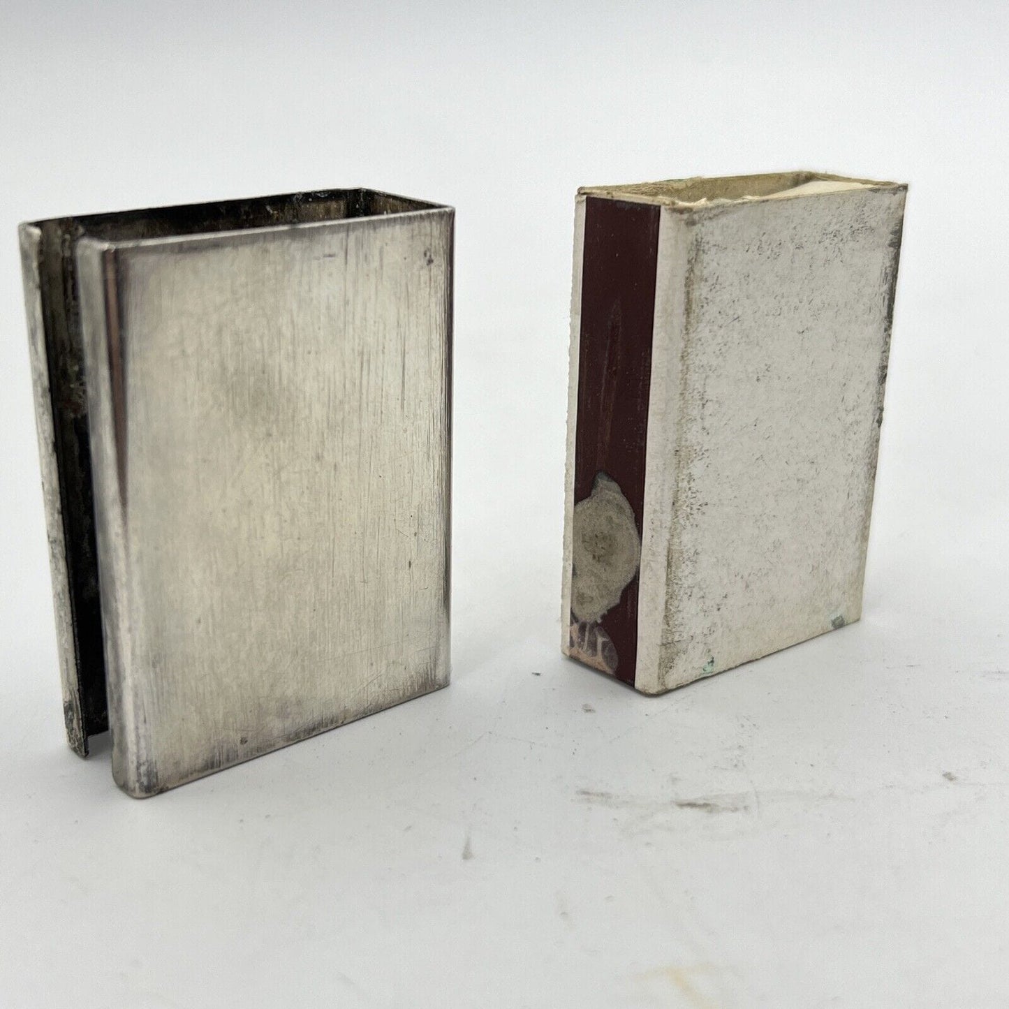 Porta scatola fiammiferi portafiammiferi in argento silver plated Vintage Olri Categoria Sheffield & Argento