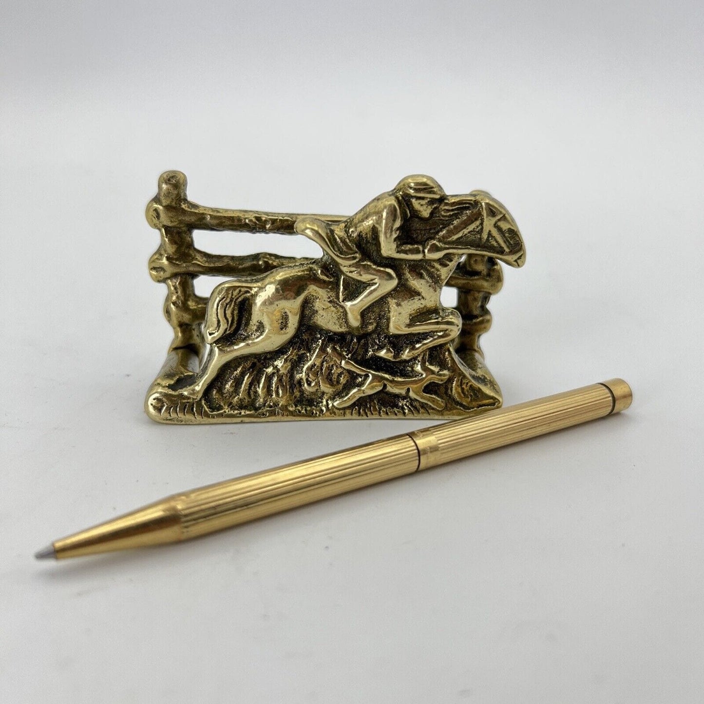 Portabiglietti da visita antico in ottone da scrivania porta lettere inglese Categoria altro