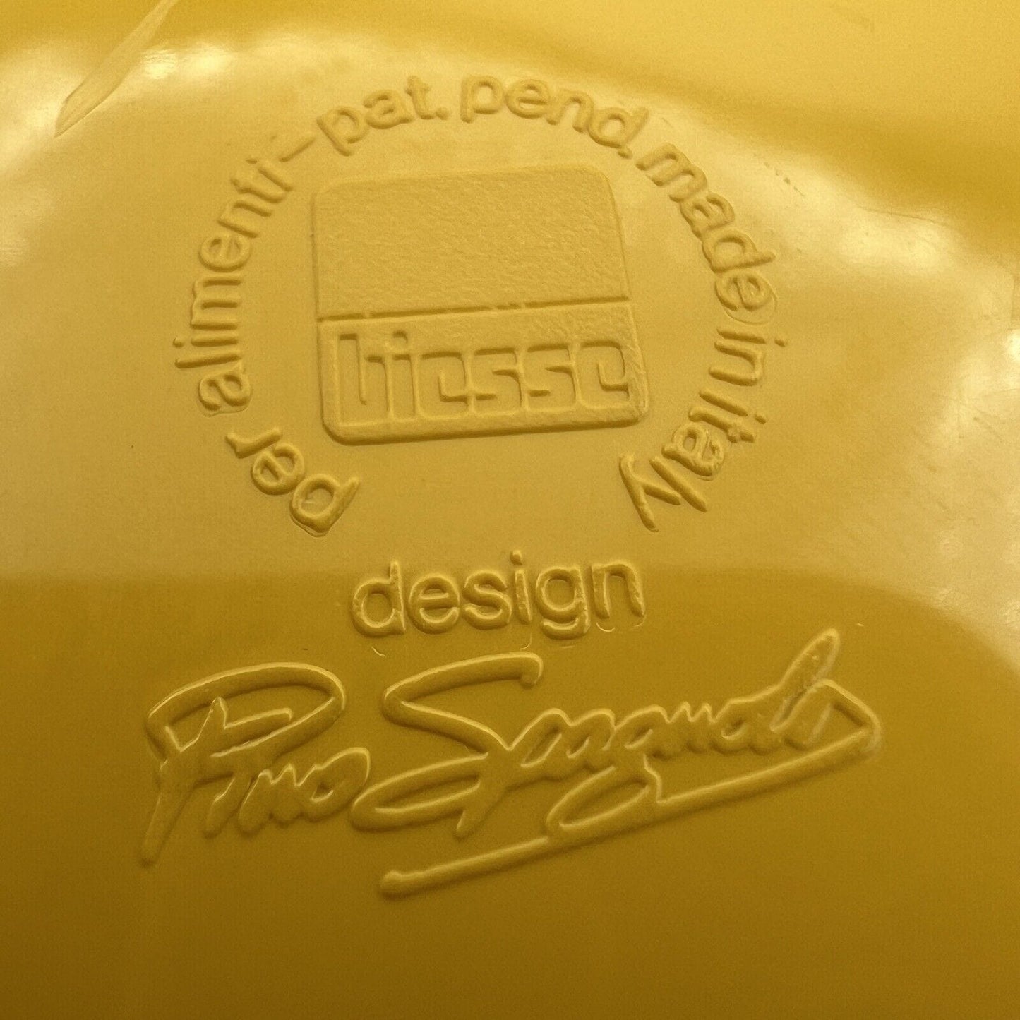 Portabottiglia anni '80 Bieffe Design Pino Spagnolo Vintage Contenitore Giallo Categoria Vintage