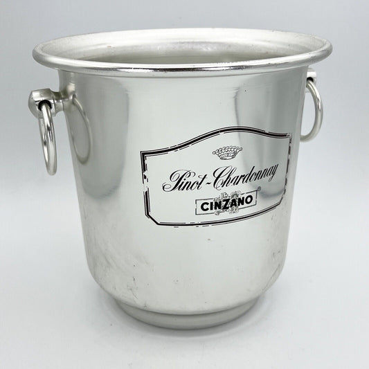 Portabottiglia in Alluminio vintage secchiello ghiaccio per spumante Cinzano Categoria  Sheffield & Argento