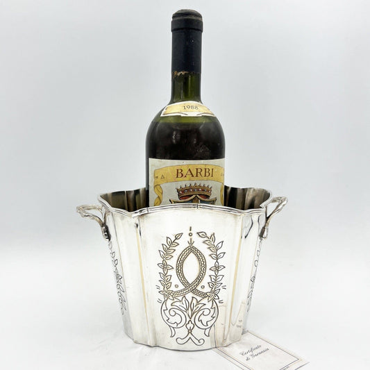 Portabottiglia in argento sheffield silver plated secchiello per Ghiaccio vino Categoria  Sheffield & Argento