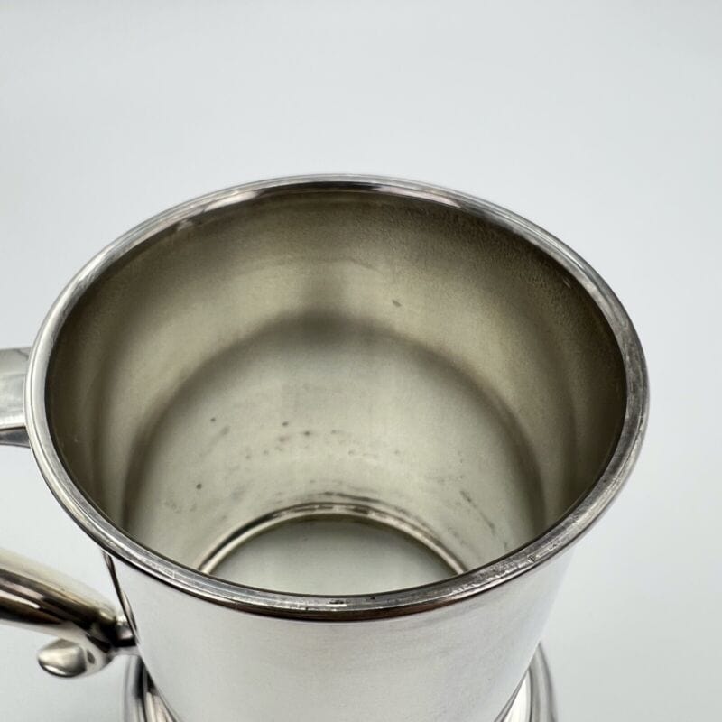 Portapenne da per scrivania antico in argento Silver Plated Boccale d'epoca 900 Categoria Sheffield & Argento